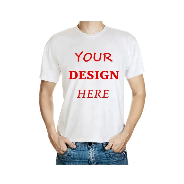 custom logo printing white blank tee shirt for promotion