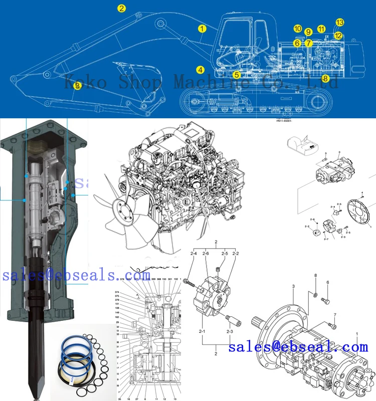 Excavator Engine Drive Coupling 8AS Rubber CF-A-008-O0 Hydraulic Pump Shaft Mounting Power Transmission Coupling