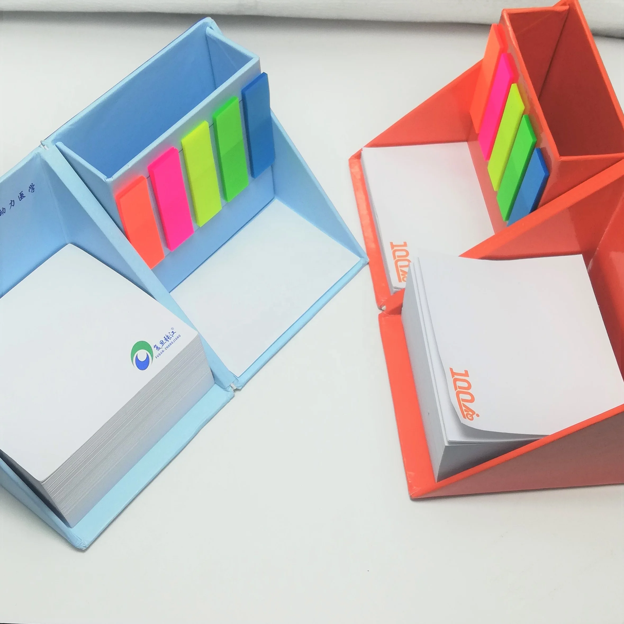 2022 пользовательский печатный логотип канцелярские товары Волшебные Липкие заметки бумажные флаги Коробка куб блокнот для записей