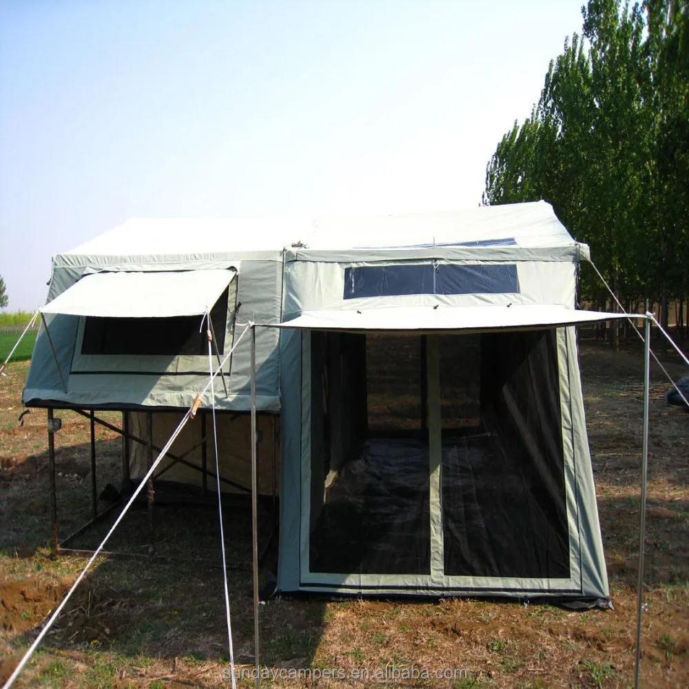 轻质紫外线处理的露营车顶部帐篷与防水面料 - buy uv treated camper