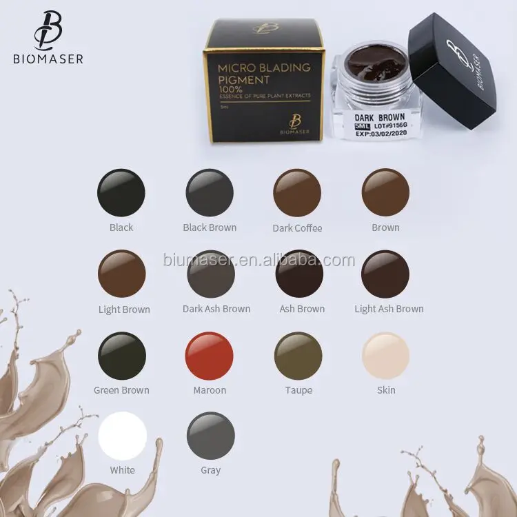 Professional Eyebrow Microblading Pigment Biomaser Cream Permanent Makeup Tattoo Ink