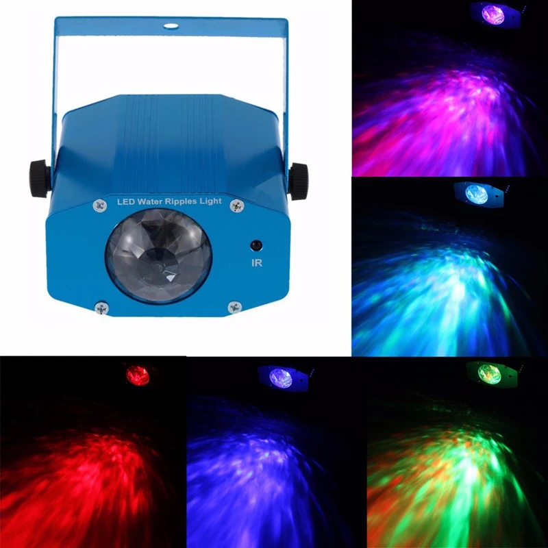 7 Color Remote RGB LED Water Wave Effect Stage Light Lighting