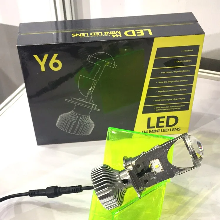 Y6 led h4 mini led lens