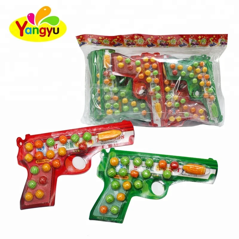 Halal Funny Cheap Fruity Flavour Bubble Gum in Blister Gun