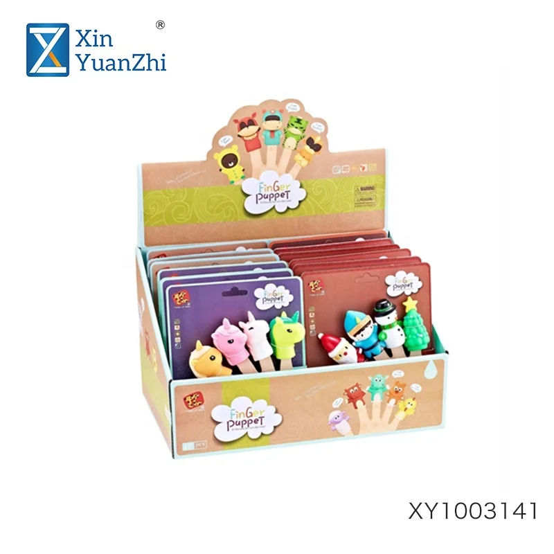 
 Красочные интересные Мультяшные пластиковые пальчиковые куклы Животные с 12 шт.  