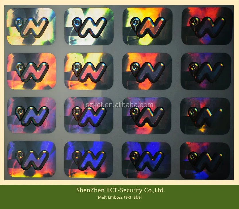 High Security Hologram Paper Label Hologram Print on Paper