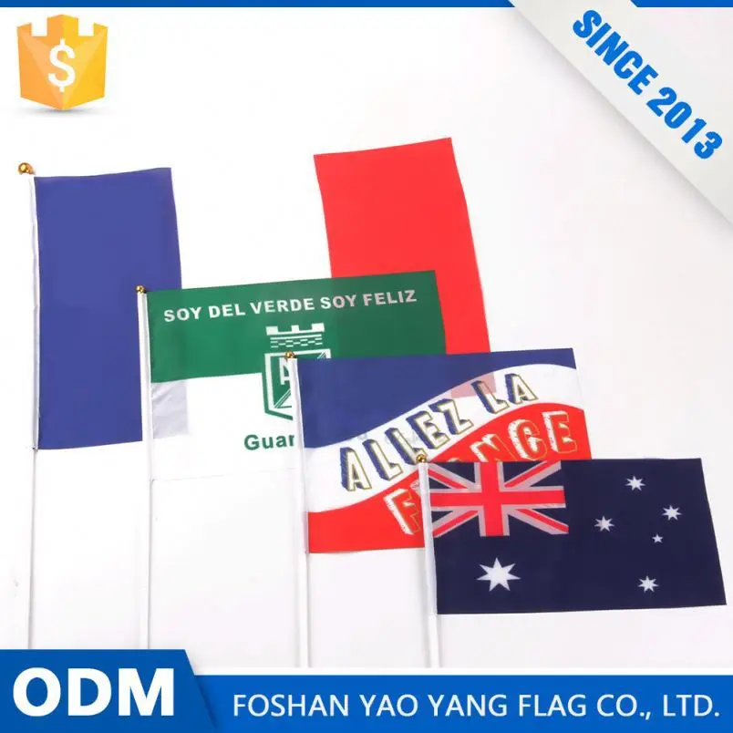 Высочайшее Качество Настраиваемые Мини-Полиэстер Канадский Флаги Stick