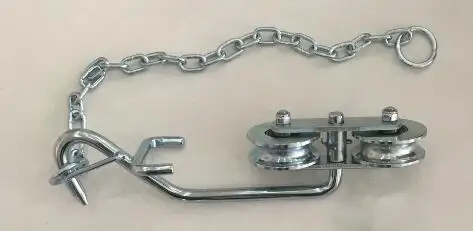Galvanized Cableway Trolley Roller for Banana Farm, Hanger Banana Roller with Two 64mm Wheels