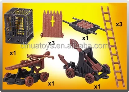 Образная развивающая игрушка пластиковые фигурки для детей средневековый замок рыцарей версия серебристого/черного цвета