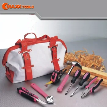 cute 7pcs promotion pink tool set for women