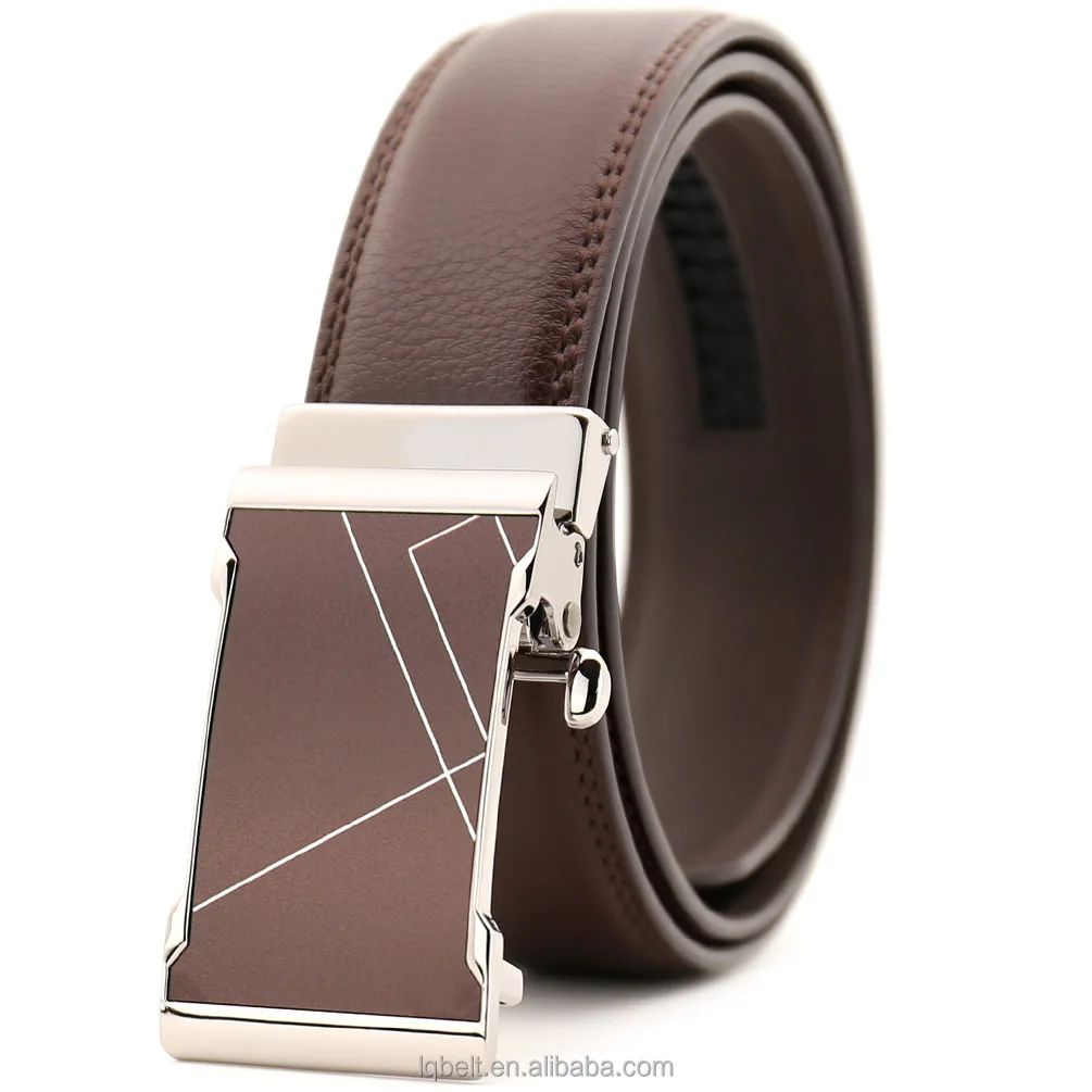 LQbelt New Style Belt Men Genuine Belt Automatic Buckle Ratchet