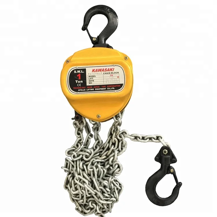 Kawasaki pulley Block Small Size Hand Pull Lift  Pulley Chain Hoist 1000kg HSH type