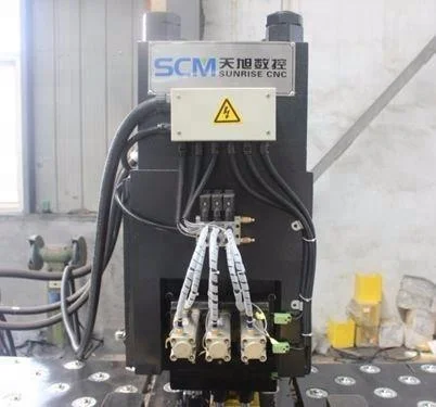 Automatic CNC Turret Punching Machine for Steel Tower Servo Motor