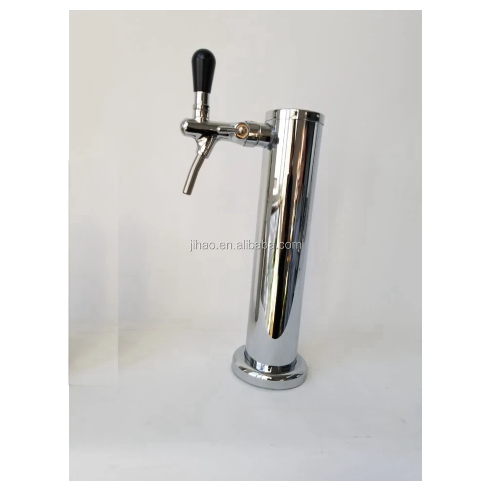 Silver Beer Draft Faucet Adjustable Beer Keg Tap Stainless