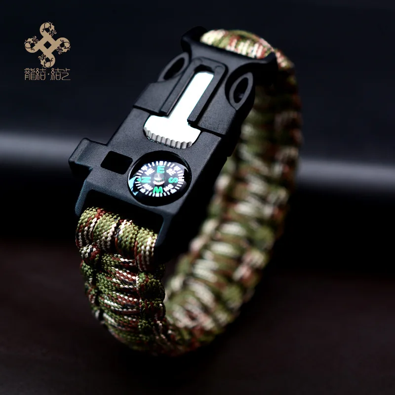 Longjie горные принадлежности для кемпинга Многофункциональный уличный браслет отдыха на природе и приключений альпинистский компас зонтик