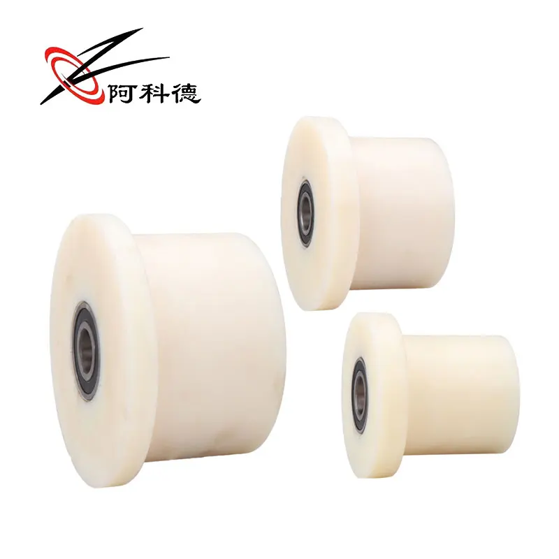 T Type Nylon Slotted Wheel Single Side Wheel Subway Mine Train Track Nylon Pulley