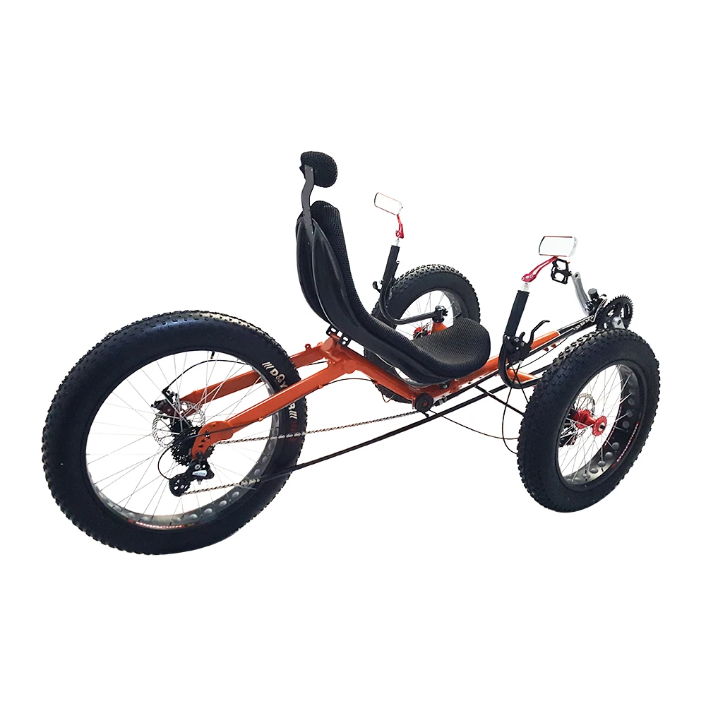 Foldable Electric Trike - 3-Wheel Fat Tire Recumbent Tricycle