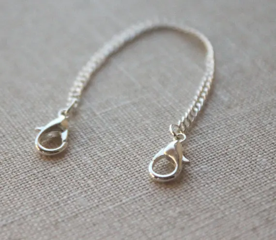Double Clasp Extension Chain Silver 