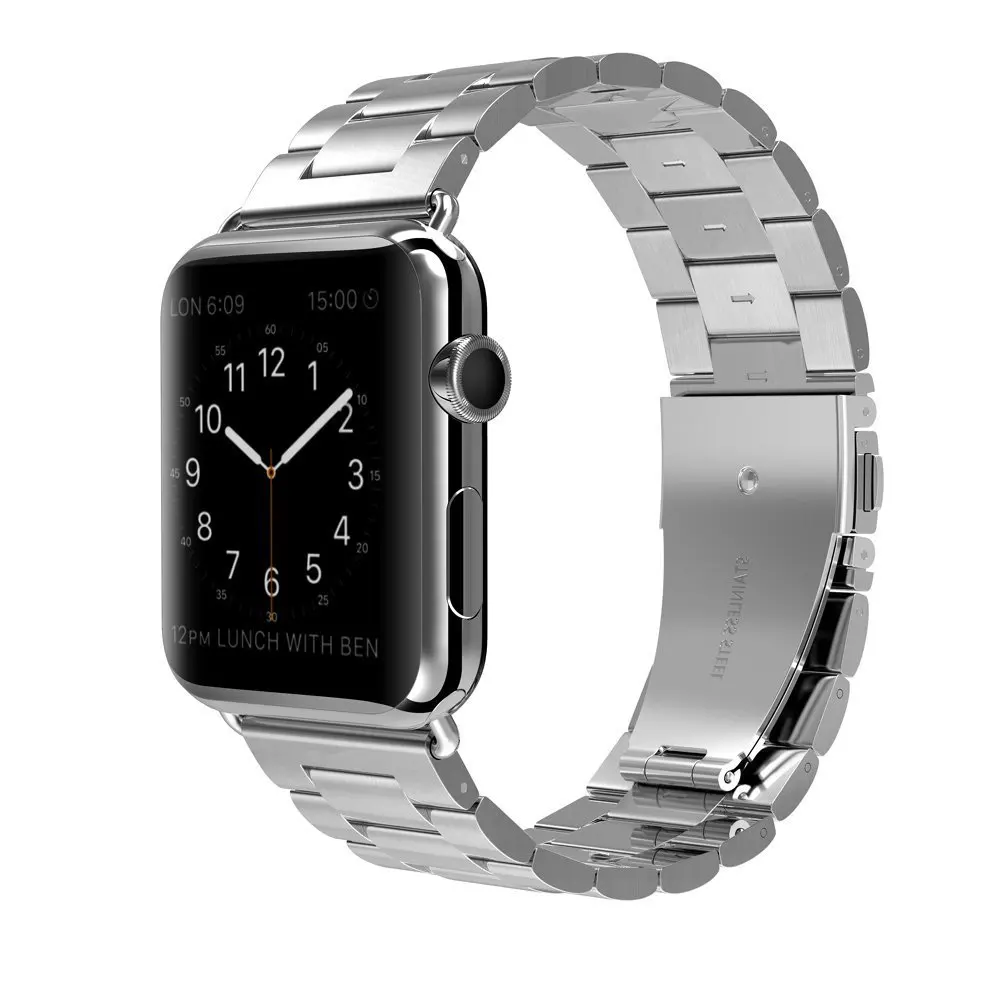 38mm 40mm 42mm 44mm Solid Stainless Steel Metal Link Bracelet Bands For Apple  Watch Series 5/4/3/2/1 - Buy Stainless Steel Strap For Apple Watch,For Apple  Watch Stainless Steel Band,For Apple Watch Band
