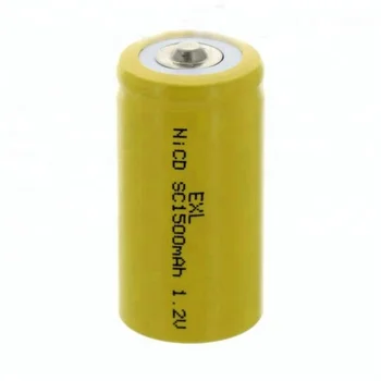 High Temperature Nicd Sub C Button Top 1.2v 1500mah Nickel Cadmium ...