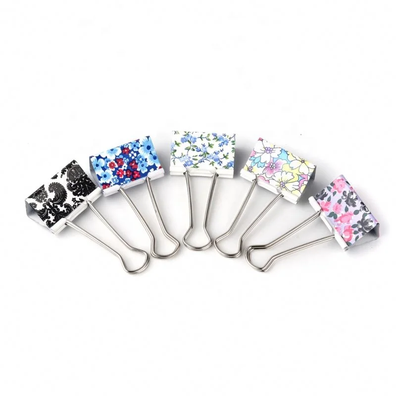 large colored binder clips