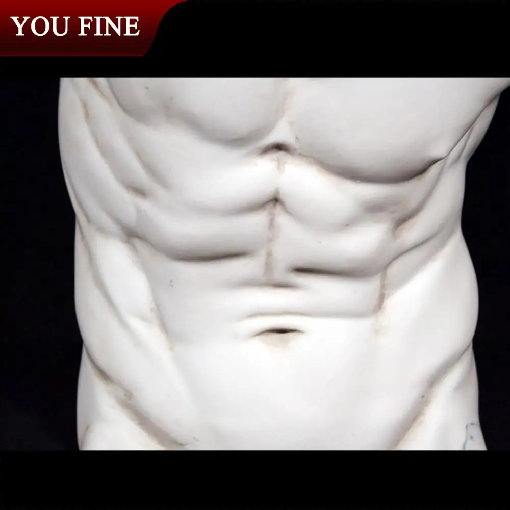 High Quality Hand Carved Antique Marble Torso with Head Statue for Sale
