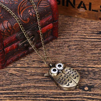 wholesale pocket watch, cute owl pocket watch necklace