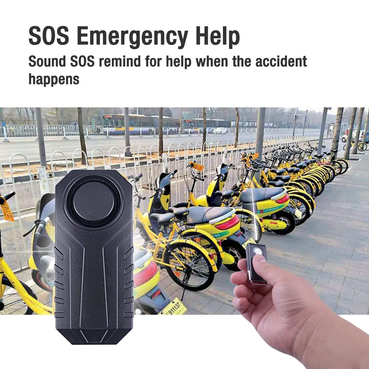 Emergency Tool Vibration Sensor Motorcycle Door Bicycle Siren SOS Wireless Remote Control Home Security Alarm System Mini Alarm