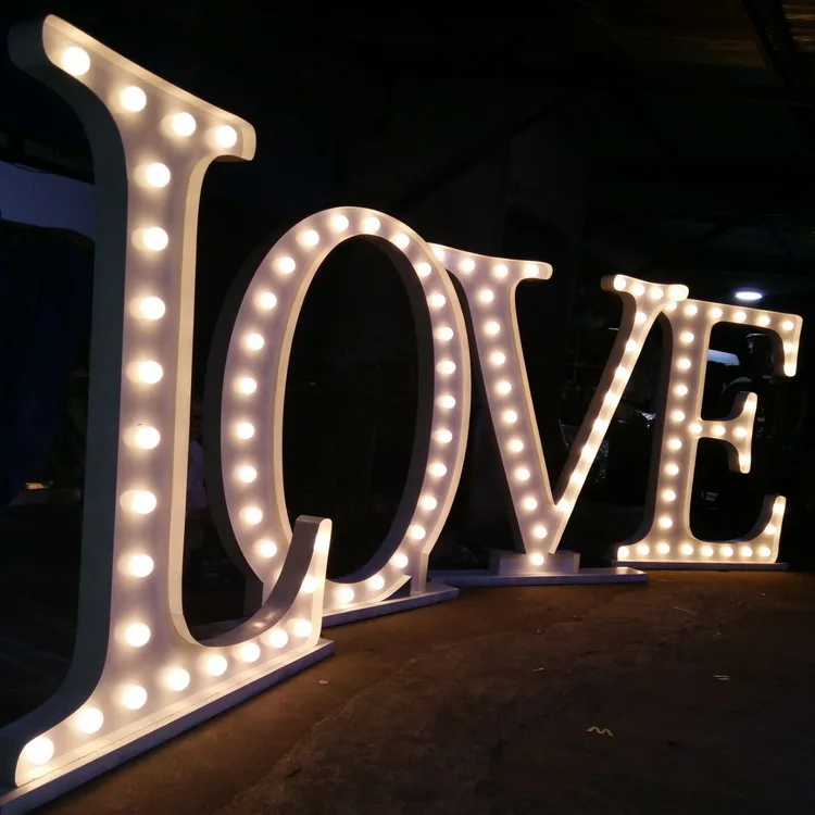 Waterproof 4ft Large Illuminated Wedding Signage Giant Light Up 36 Metal Word Signs Love Party Event Led Marquee Letters Buy Light Up Bulb Giant Love Sign Marquee Letter Wedding Metal Letters Large