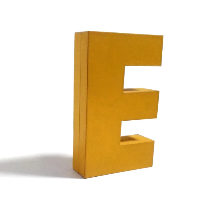 New Design Rigid Cardboard Letter E Shape Packaging Gift Boxes Accept OEM and Wholesale