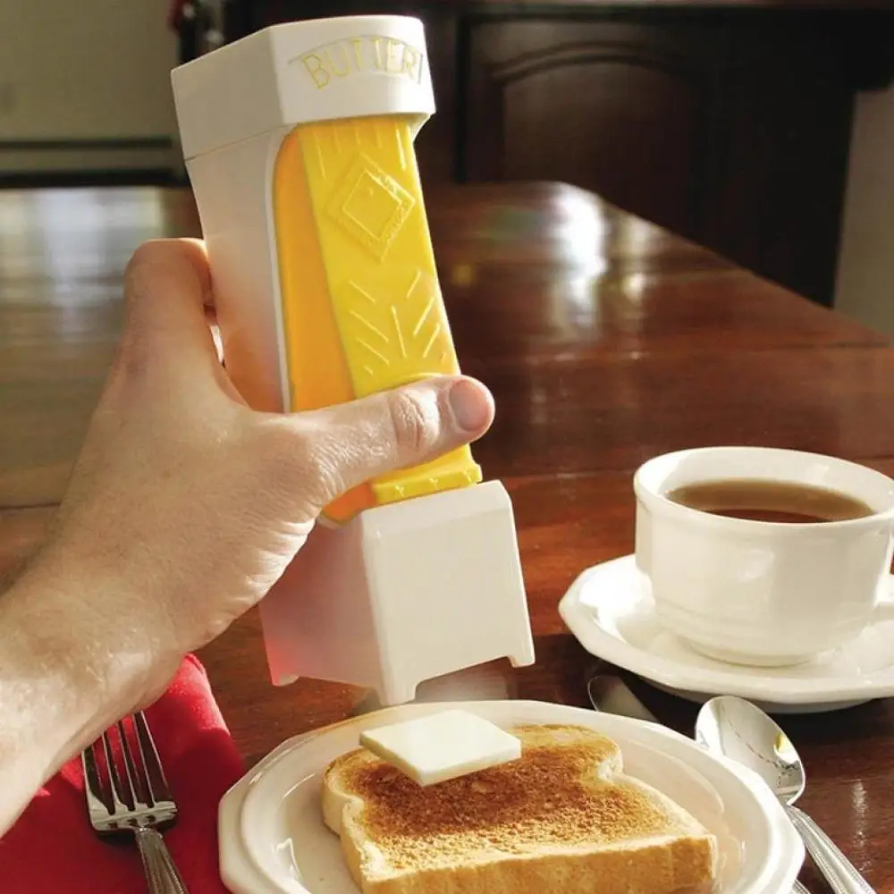 Butter Cheese Slicer One Click Stick Butter Cutter with Stainless Steel Blade Home Kitchen