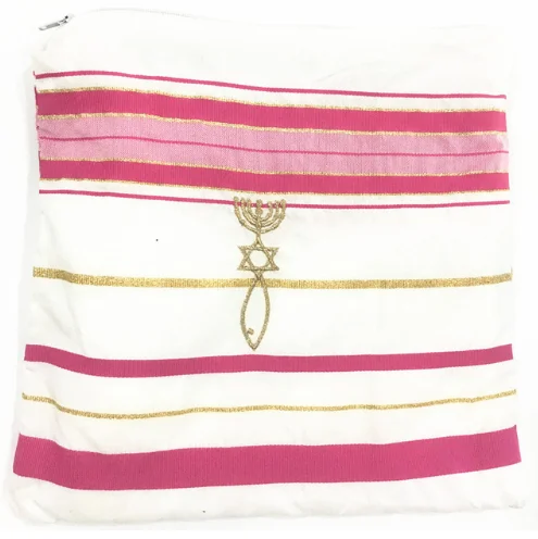 Messianic Jewish Tallit Blue and Gold Prayer Shawl Talit Menorah Bag Prayer Scarfs 50x180cm