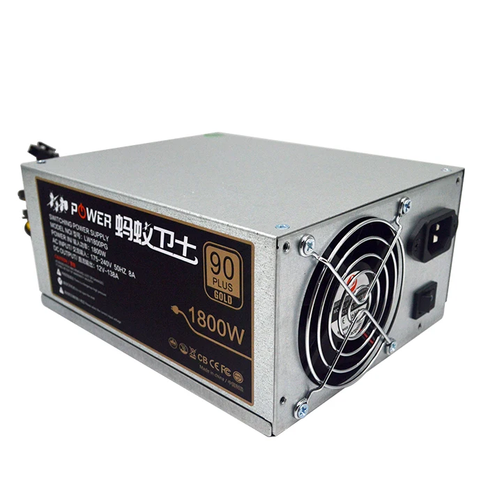 Блок питания модульный для 6 GPU Gold 92% Machine 1000w 1600w 1800w 6 GPU для S7 S9 L3 + D3 APW3 > 1000W Desktop