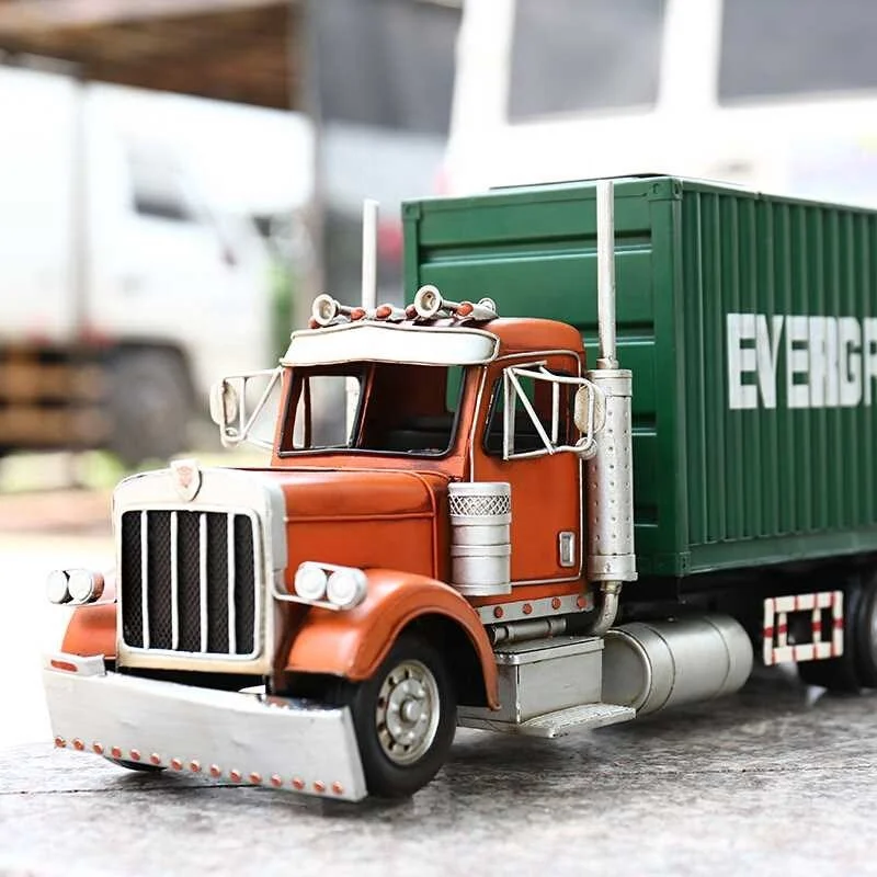 Vintage Wrought Iron Container Truck Tissue Box - Creative Design