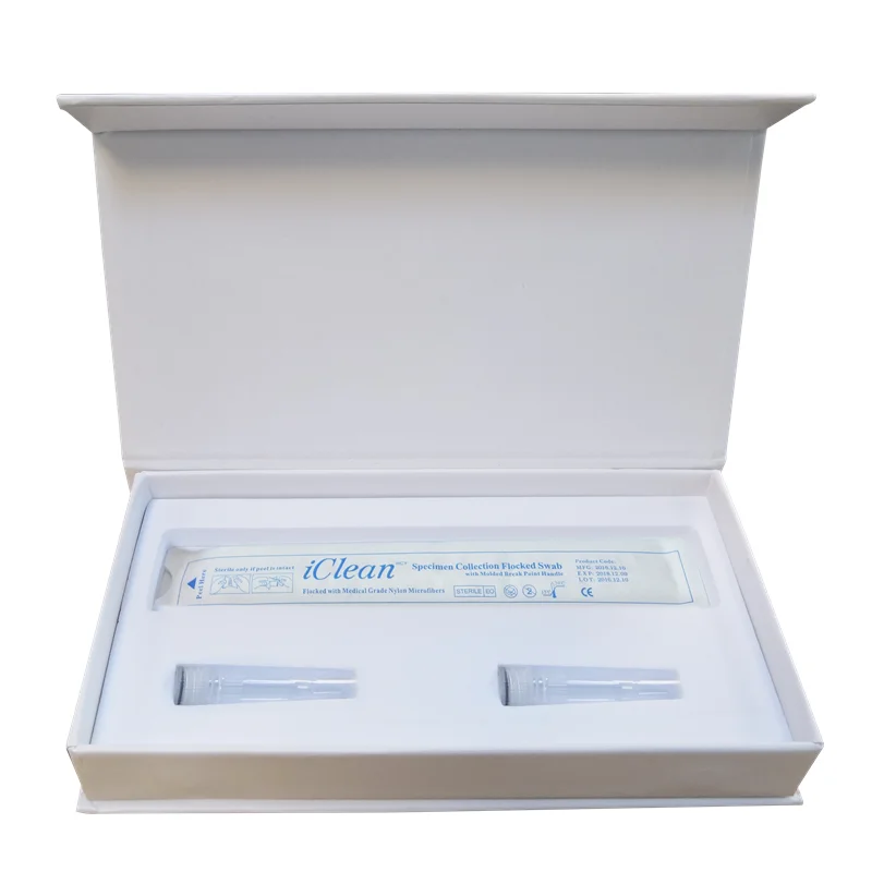 China supplies ISO13485 personal genetic analysis dna testing ancestry dna test sampling flocked swab home DNA testing kit