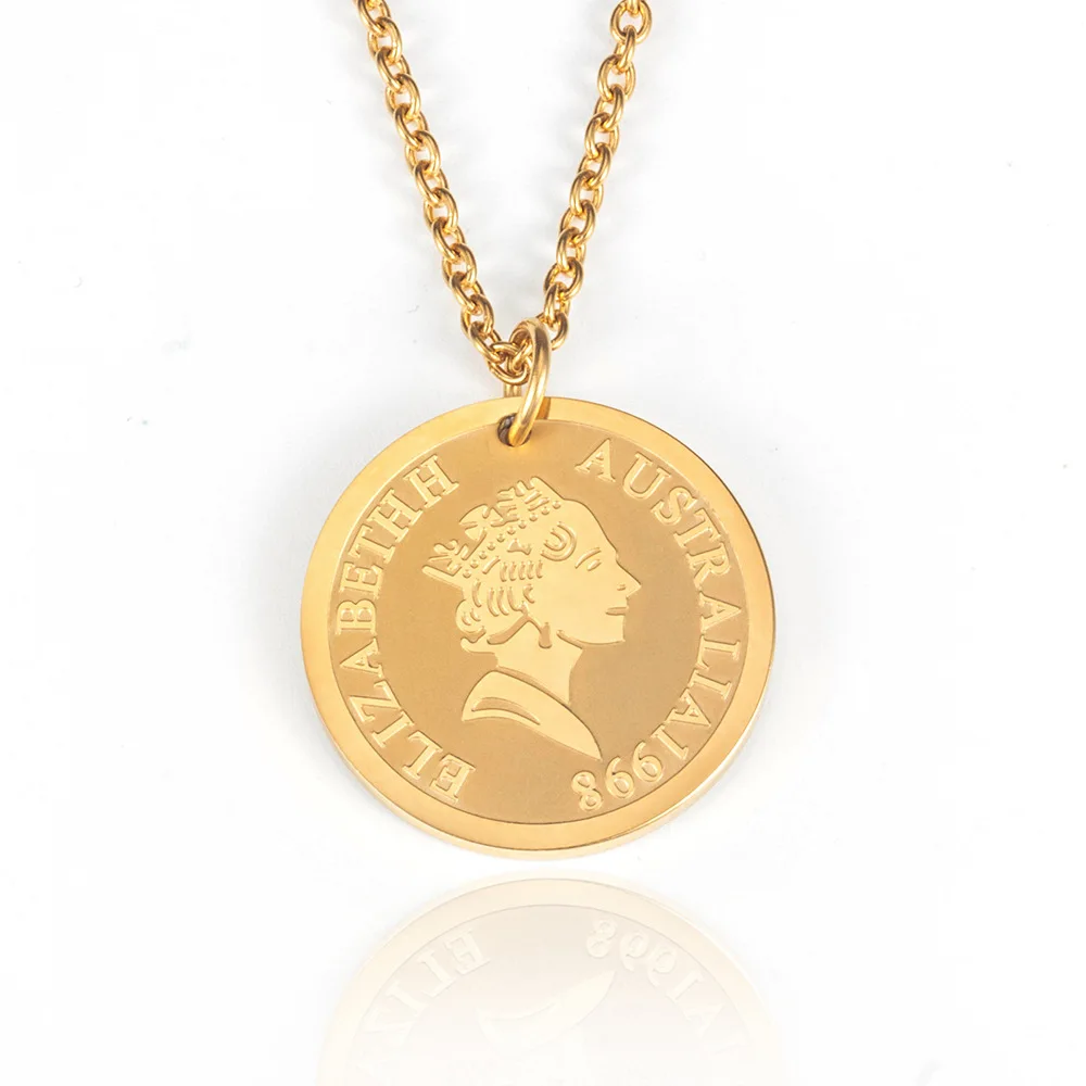 Simple Vintage Queen Elizabeth Gold 