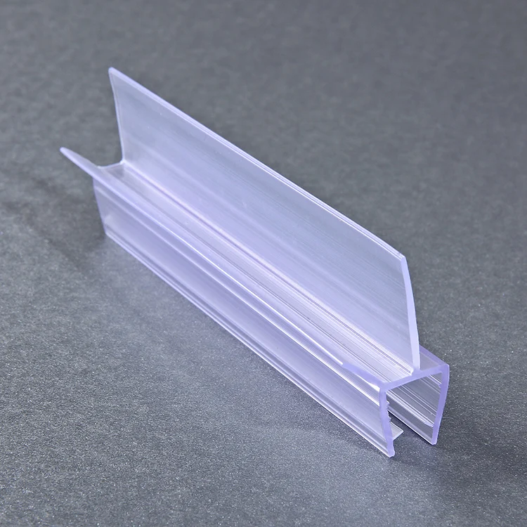 2024 New Hot Sale PVC Bath Shower Screen Bottom Seal Strip Curved Rubber Plastic Seal Strip manufacture