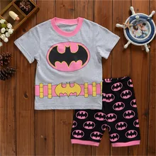 promotion Summer minnie Baby Boys Girls Clothing Sets 2Pcs Cartoon Batman Superman Spiderman t shirt shorts