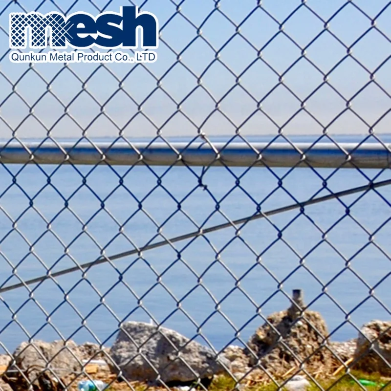 Anping High Quality Used 6.5ft Chain Link Wire Mesh Hot Dipped Galvanized Cyclone Wire Fence Pvc Coated Black Chain Link Fence