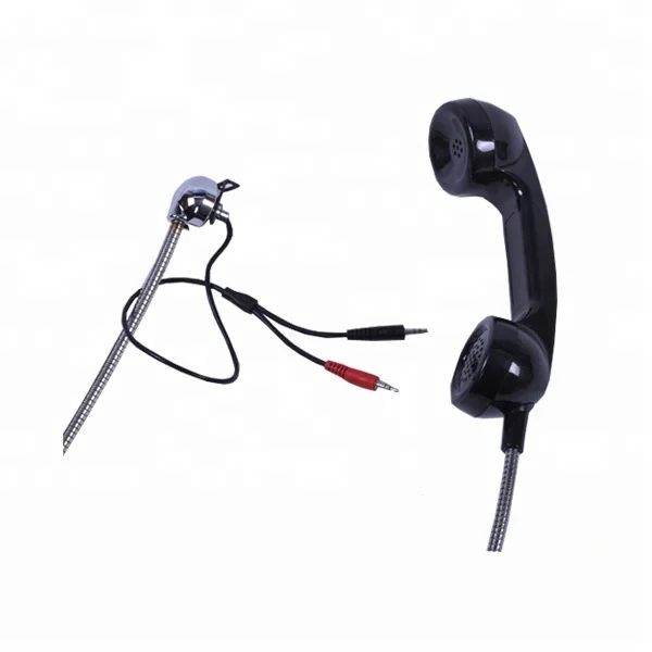 High quality headsets with rj11 plug 3.5mm jack vandal resistant chemical plant rugged telephone handset
