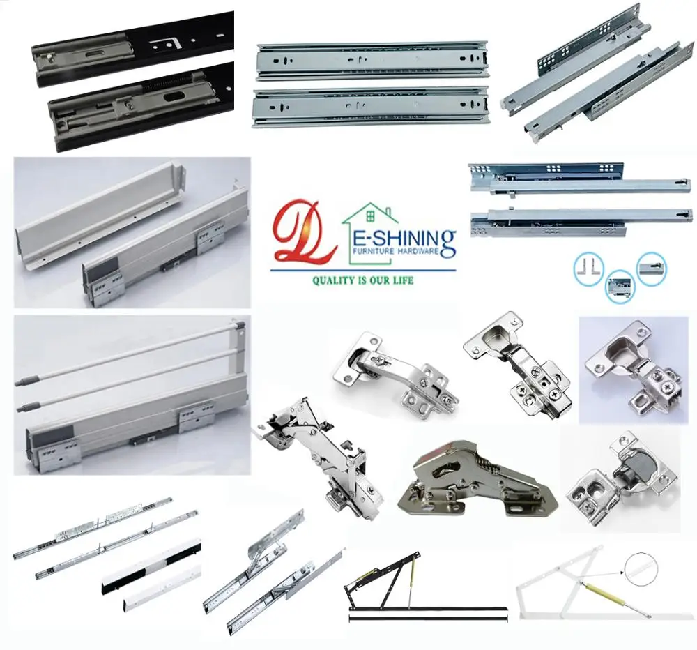 Convenient Installation 45MM Telescopic Rail Correderas Full Extension Rail Drawer Channel Ball Bearing Cabinet Drawer Slide