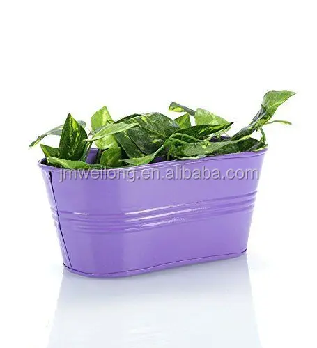 Indoor Garden Decorative square Flower Pot with Metal Plant Stand
