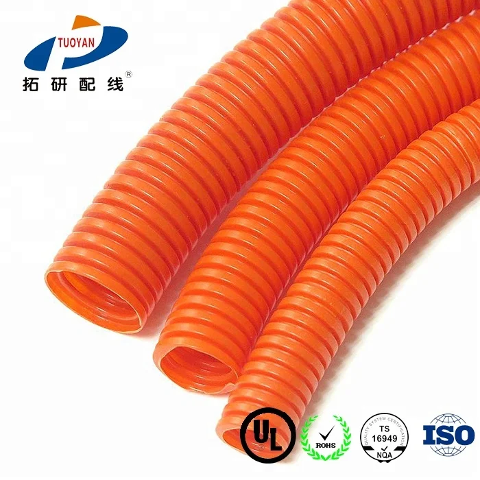 PA NP UFW two models oil and corrosion resistant flame retardant various color corrugated tube manufacture