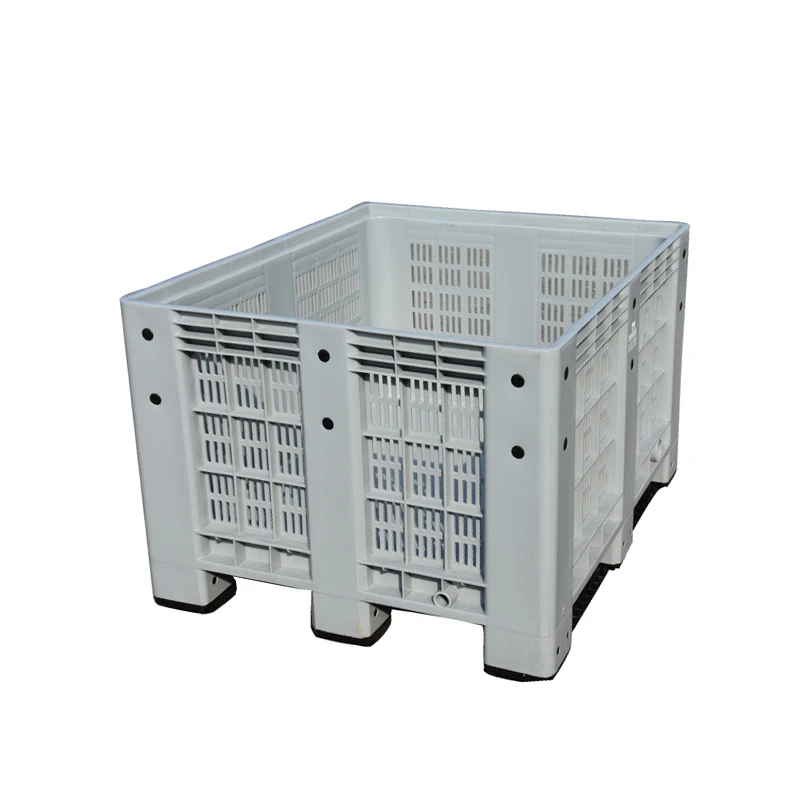 606L Ventilated agriculture use heavy duty plastic pallet box for sale