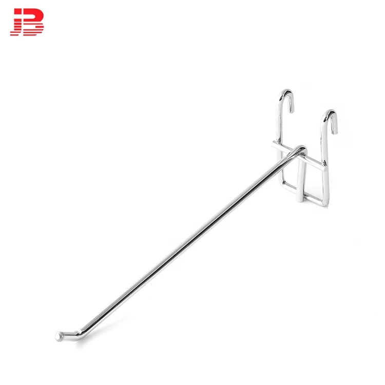 JINBIN Metal Chrome Grid Wall Hook Display Single Hanging Meshwall Hook factory