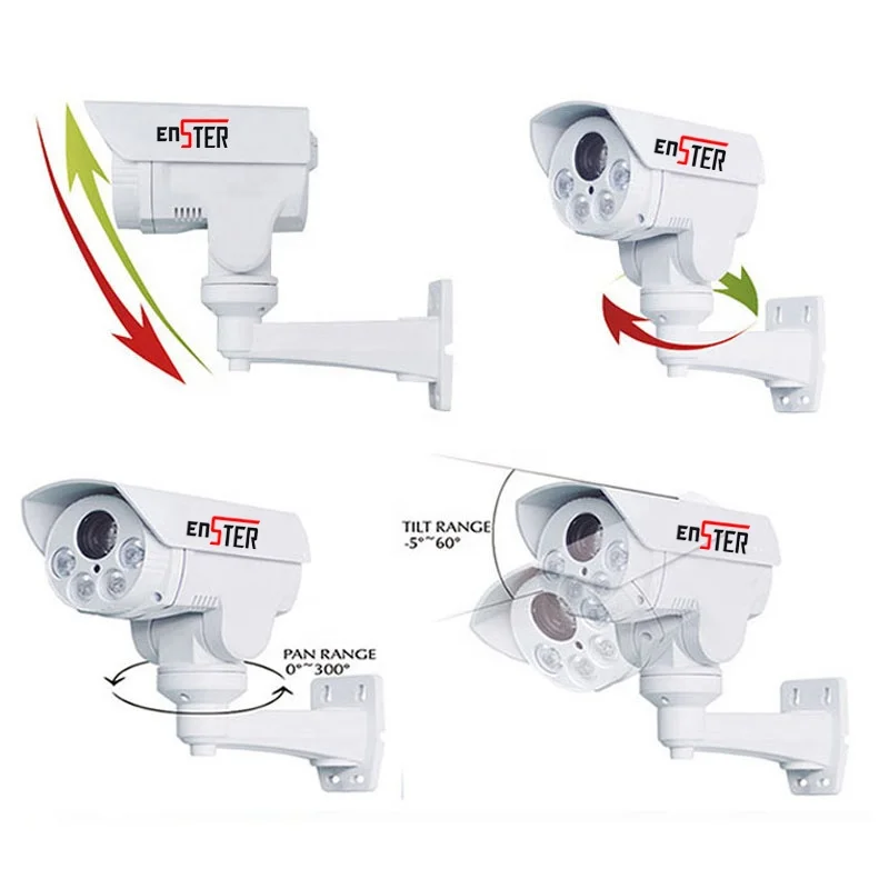 IP67 Waterproof IR 10X Zoom CCTV Remote Control IP Camera