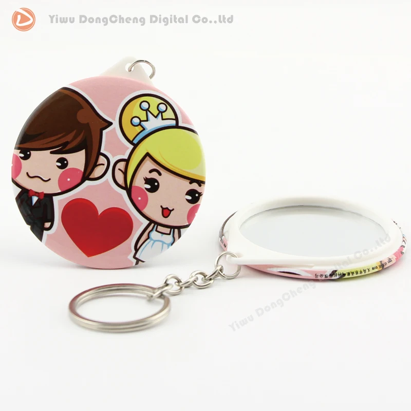 DIY Mirror Keychain Making Component of Wholesale 58mm Mirror Button Badge Maker KeyChain Material