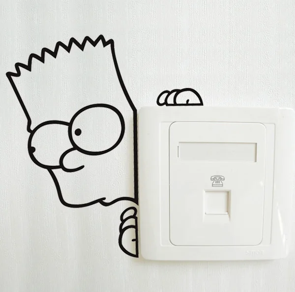 wholesale custom cute removable pvc wall light swi