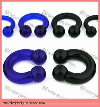Silicone Cbr Horse Shoe Curved Barbell Penis Rings Body Piercing ...