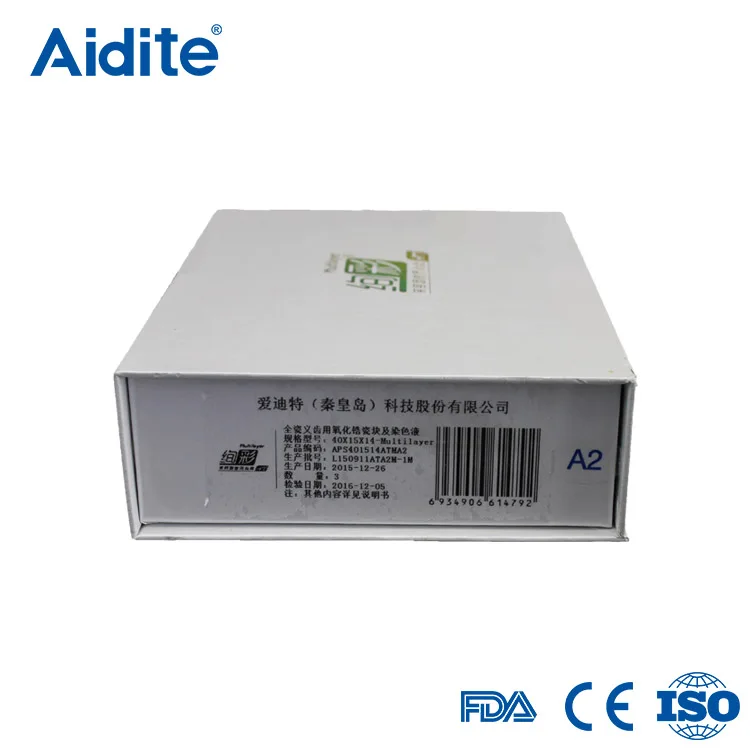 
 AIDITE Dental Zirconia disks for Roland DWX 50/ AT multilayer for anterior teeth  